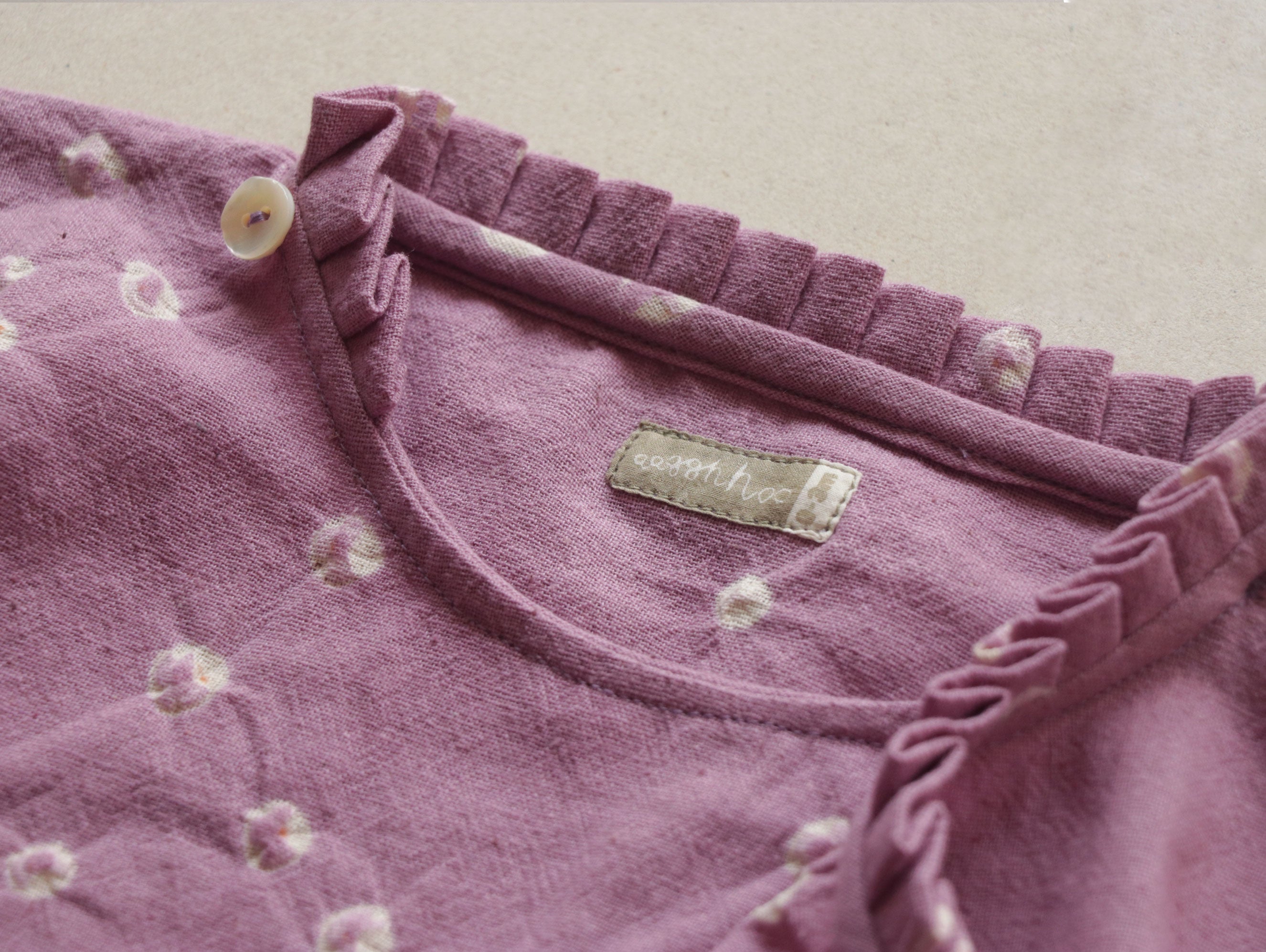 Bharani - Kala Cotton Baby Jhabla & Organic Cotton Pants Set