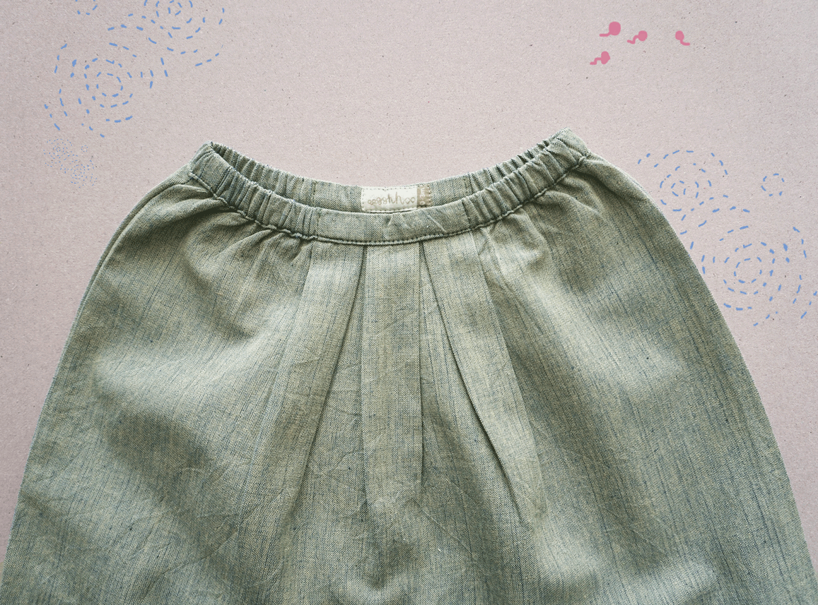 Leaf Green Pleated Pants
