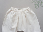 Pale Ivory Pleated Pants