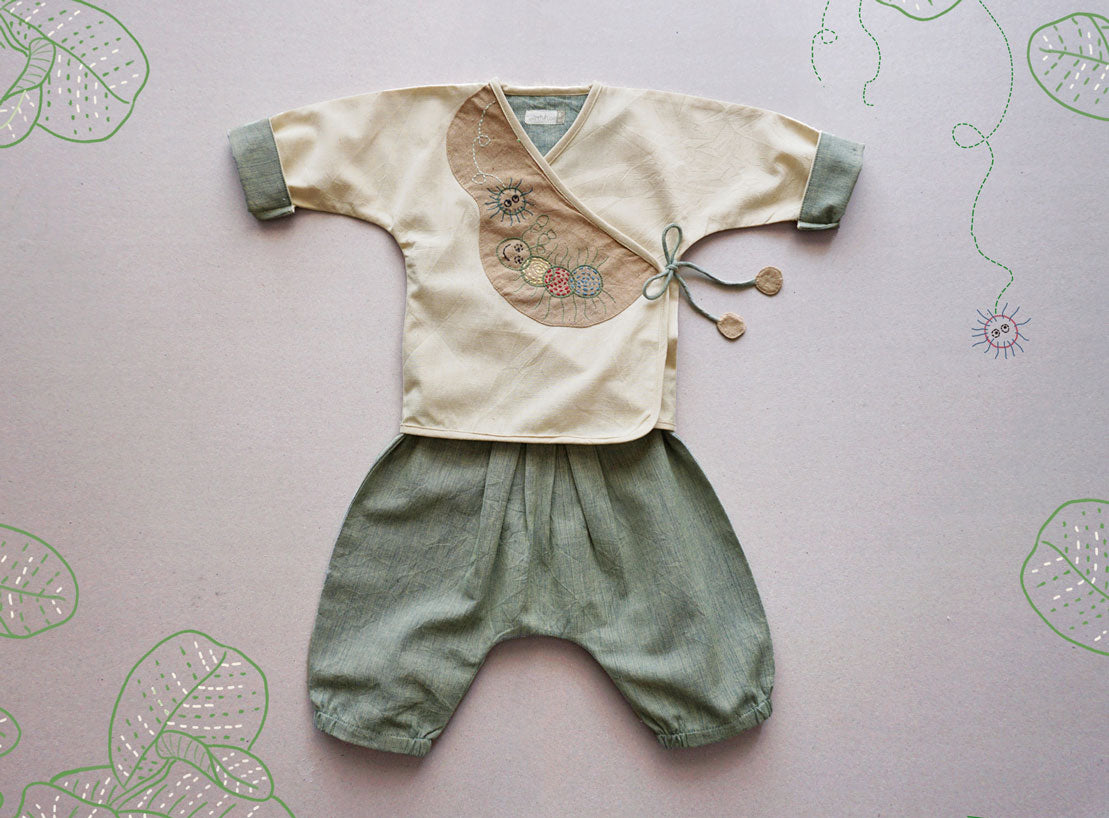 ‘Spyder & Buguette’ Baby Jhabla Pant Set