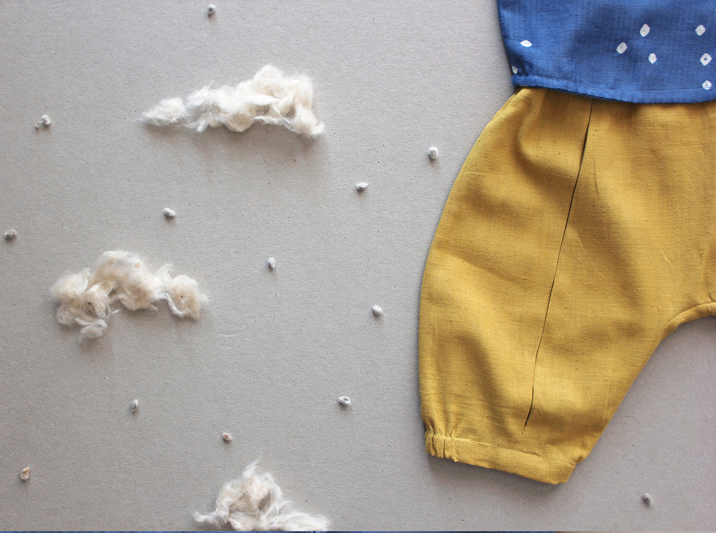 Hasta - Maheshwari Silk Baby Jhabla & Pants Set