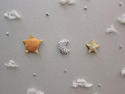 Kṛttikā Rohiṇī- Hand Embroidered Baby Brooches - Set of 3