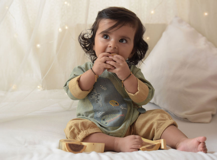 ‘Where Fish Play’ Jhabla pant set