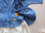 Chitram - Maheshwari Silk Baby Jhabla & Organic Cotton Pants Set