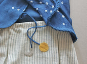 Chitram - Maheshwari Silk Baby Jhabla & Organic Cotton Pants Set