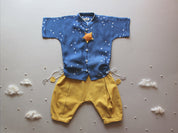 Sravana- Blue Drawstring Baby/Toddler Shirt and Pants Set