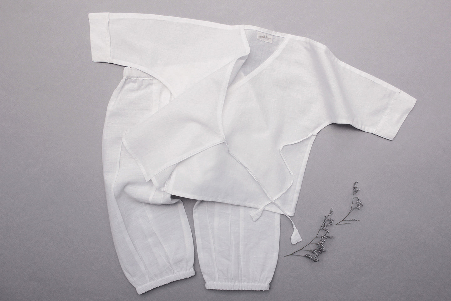 Single Layer Classic Wrap Jhabla & Pant Set