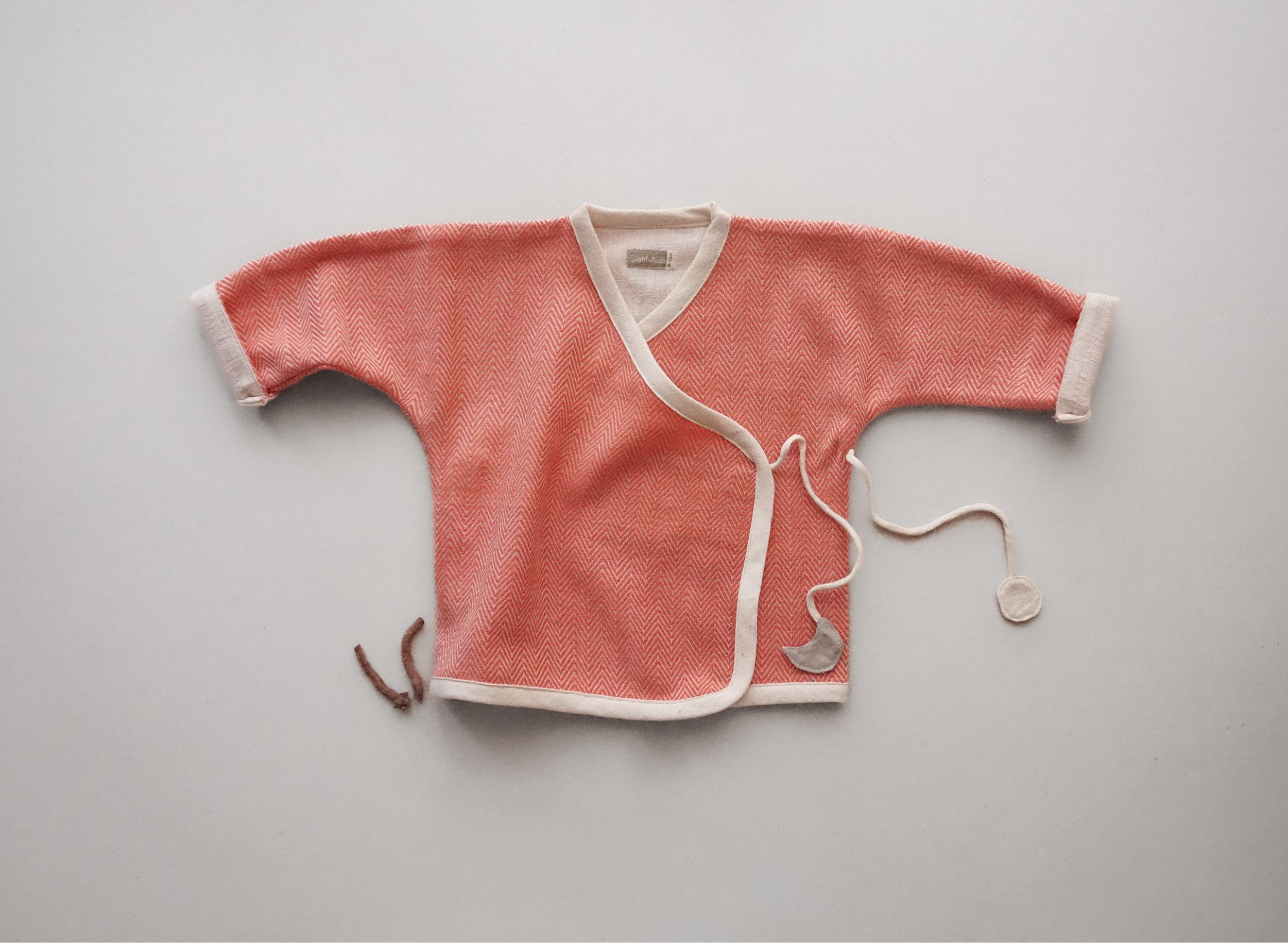 Vintage Wool Wrap - Baby Sweater - Red