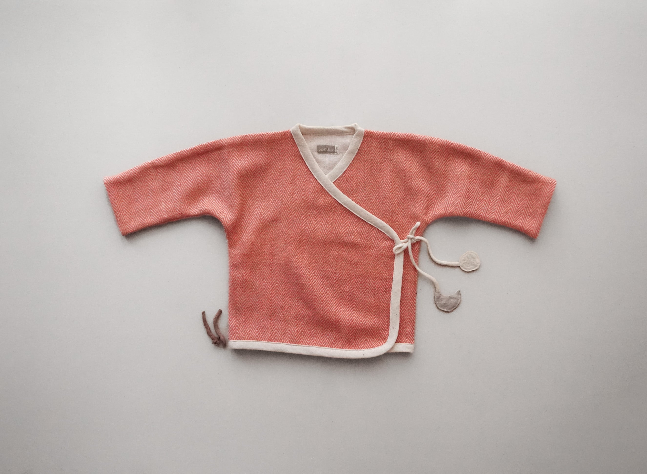 Vintage Wool Wrap - Baby Sweater - Red