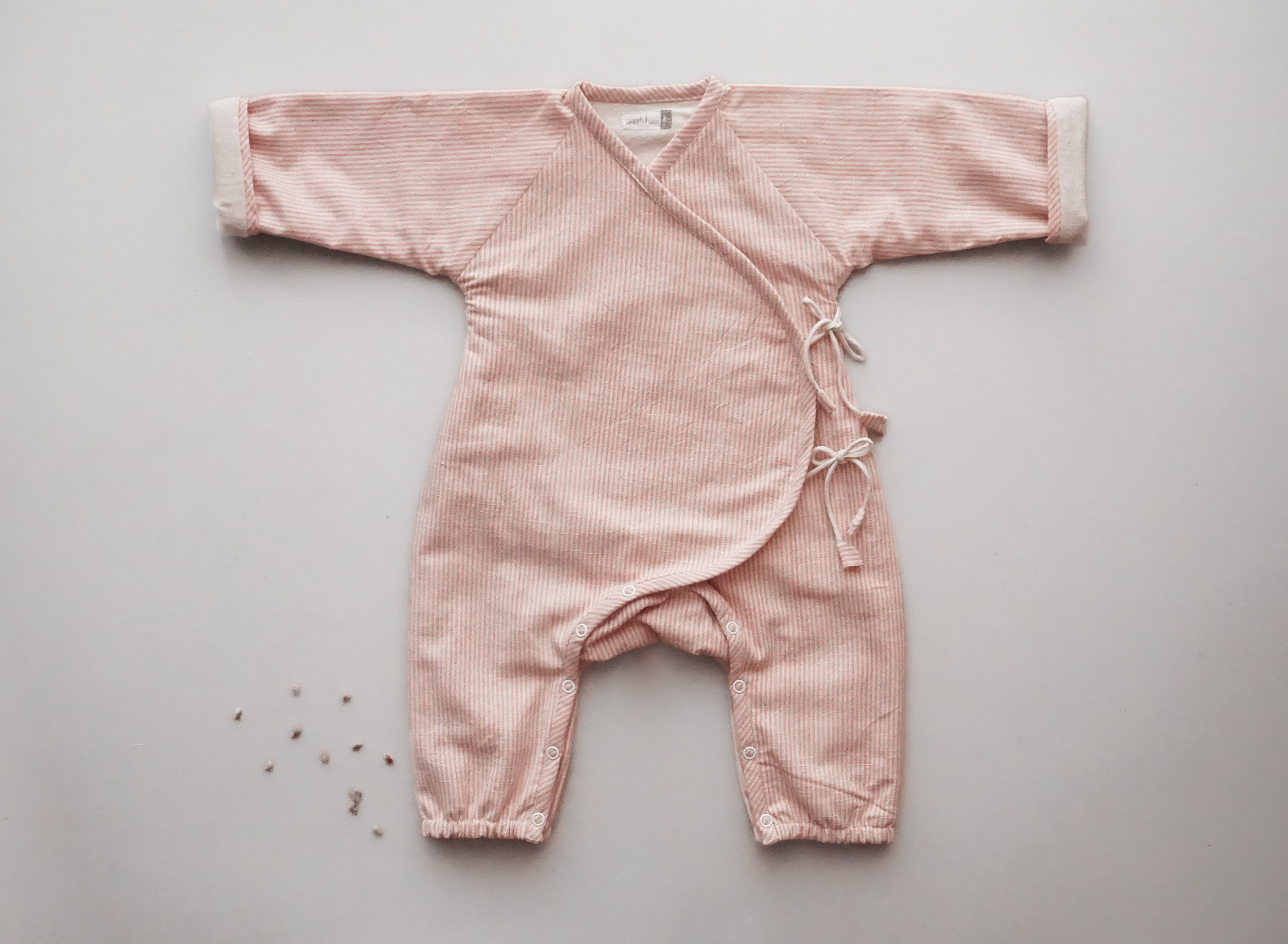 Snuggle up Winter Comfort-Suit - Pink & Off white stripes