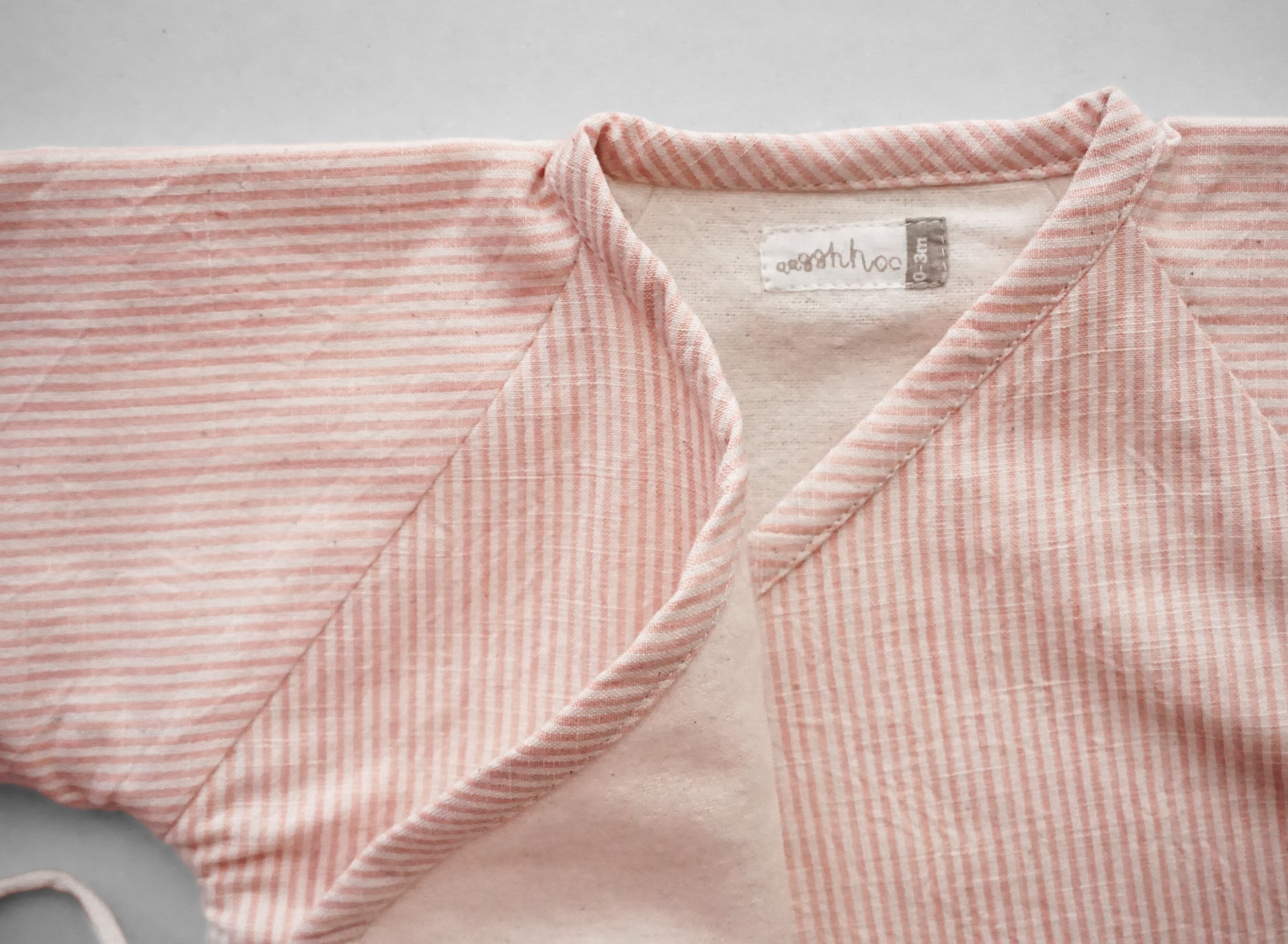Snuggle up Winter Comfort-Suit - Pink & Off white stripes