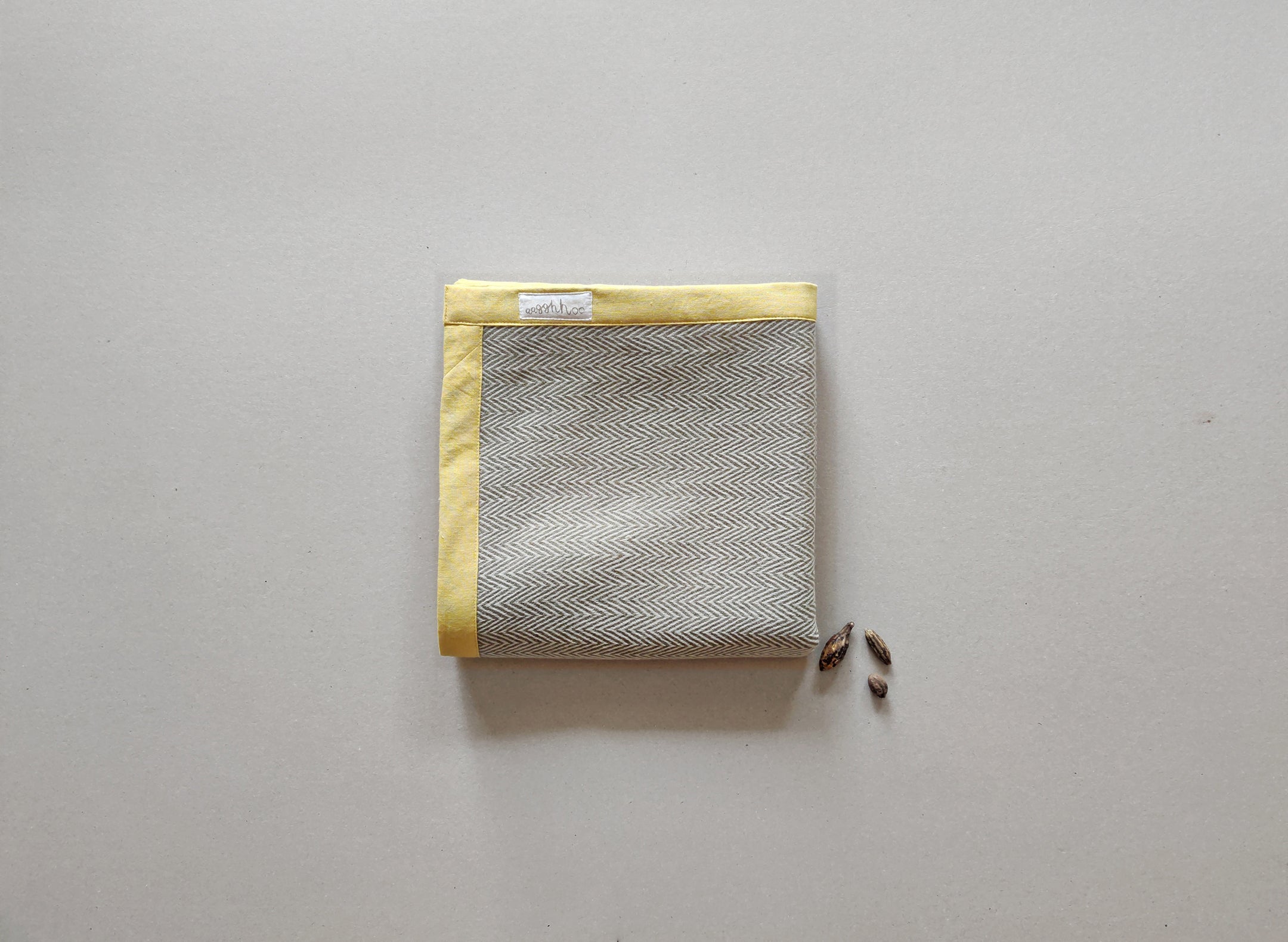 Vintage Sheep Wool Baby Blanket - Grey & Off White