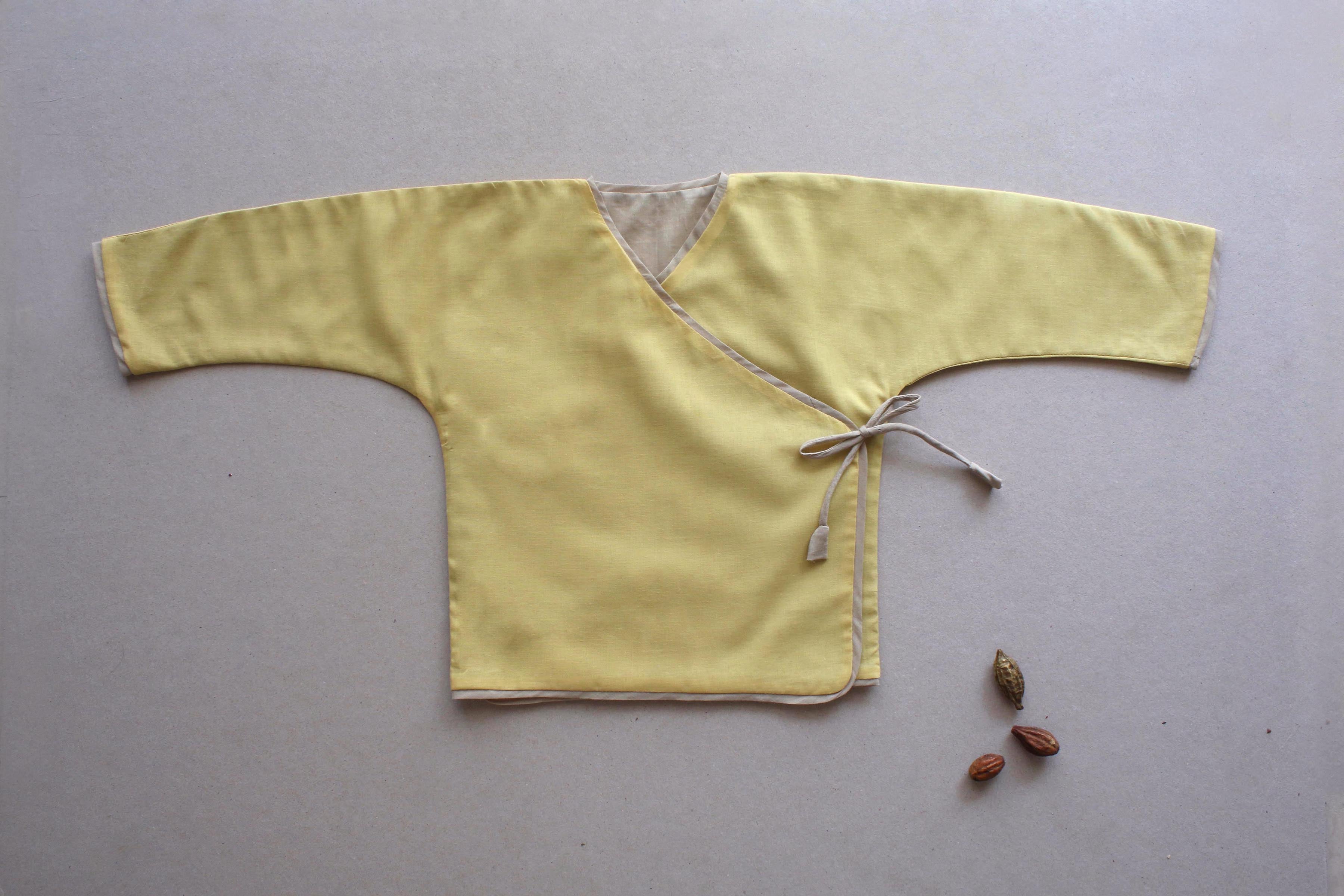 Yellow Mellow Reversible Baby Jhabla Wrap