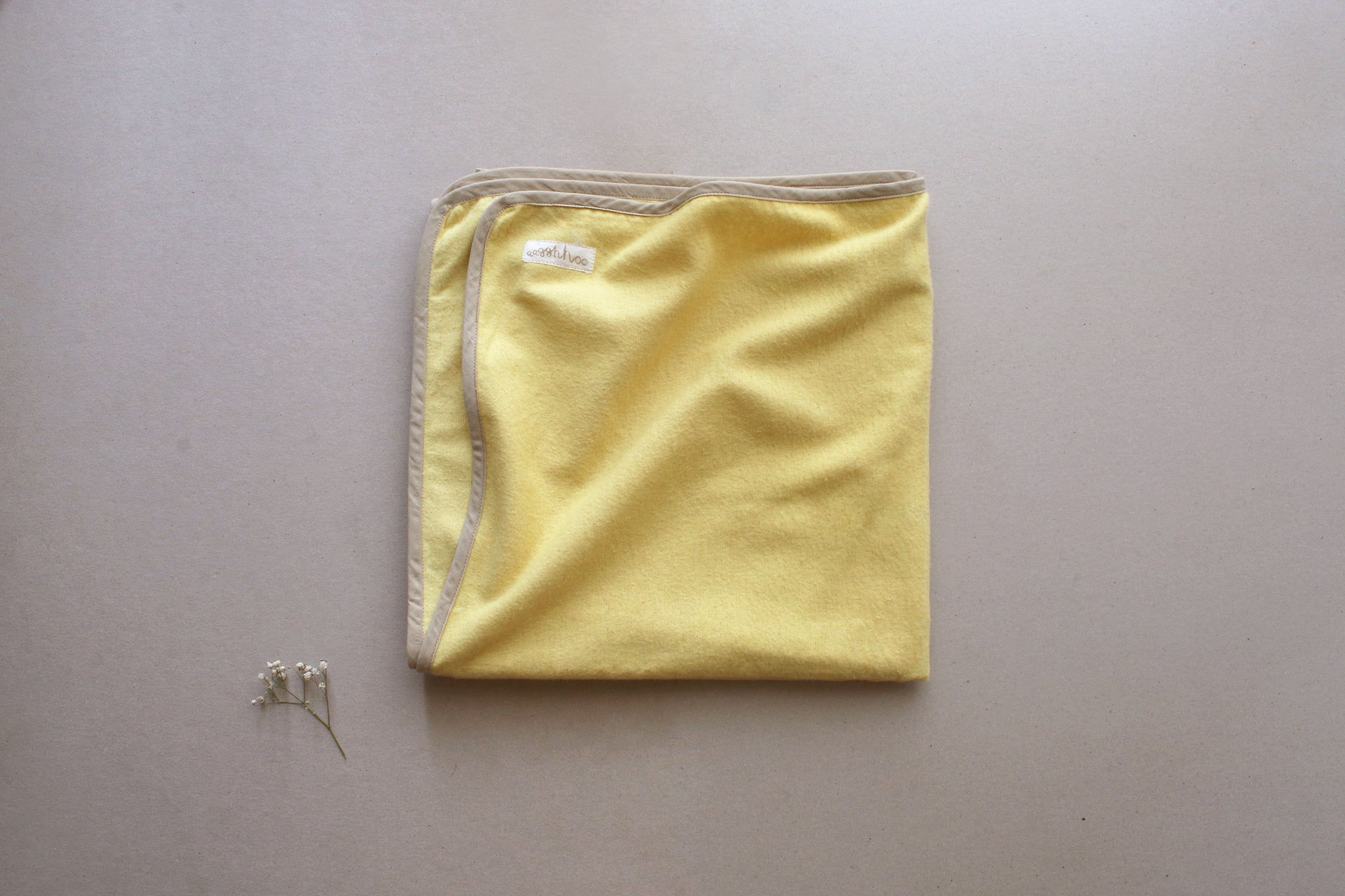 Turmeric Yellow Cotton Flannel Baby/Toddler Blanket