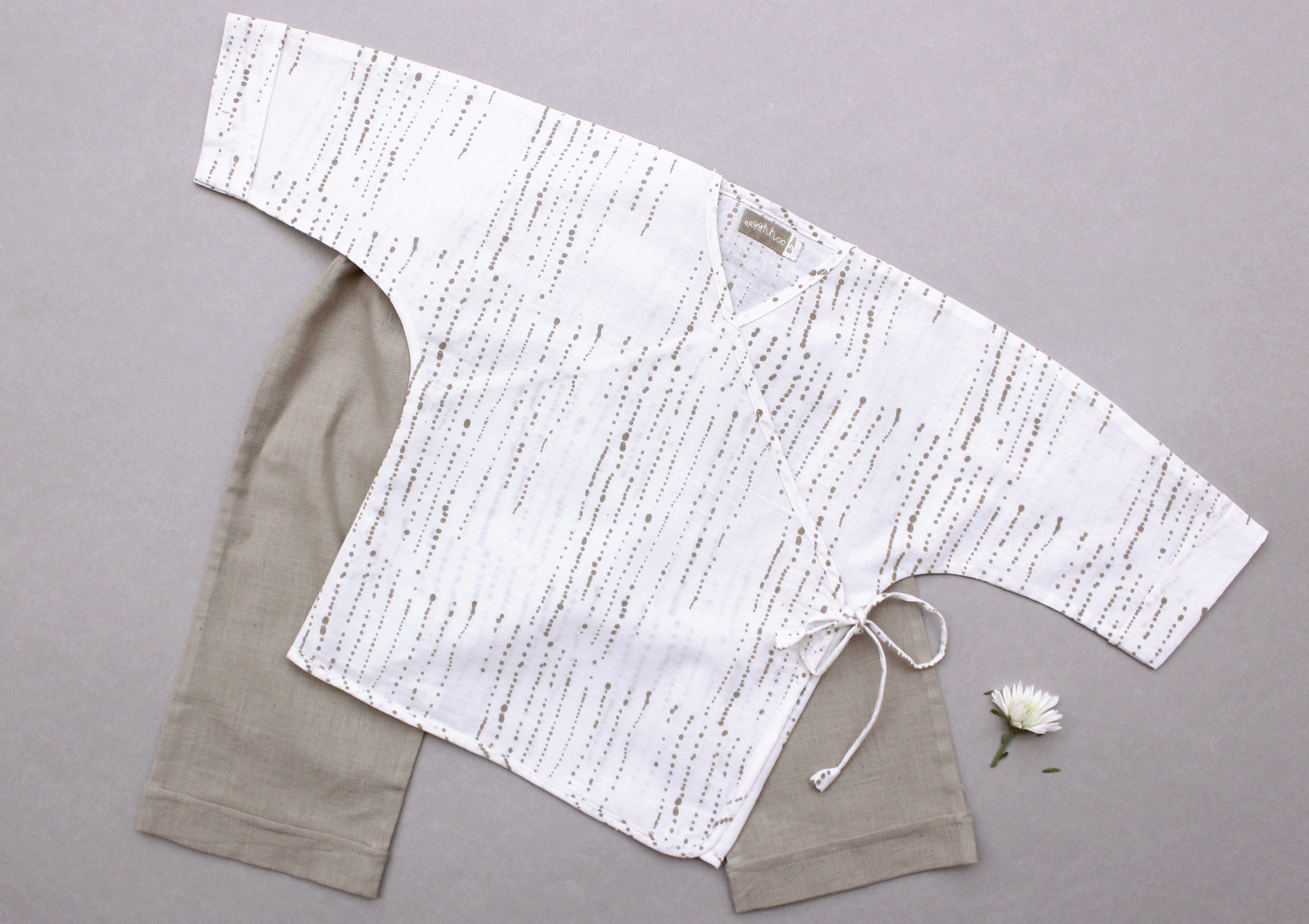 Humming Dots Summer Baby Jhabla & Pant Set