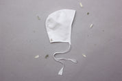 Milky White Muslin Bonnet Baby Cap