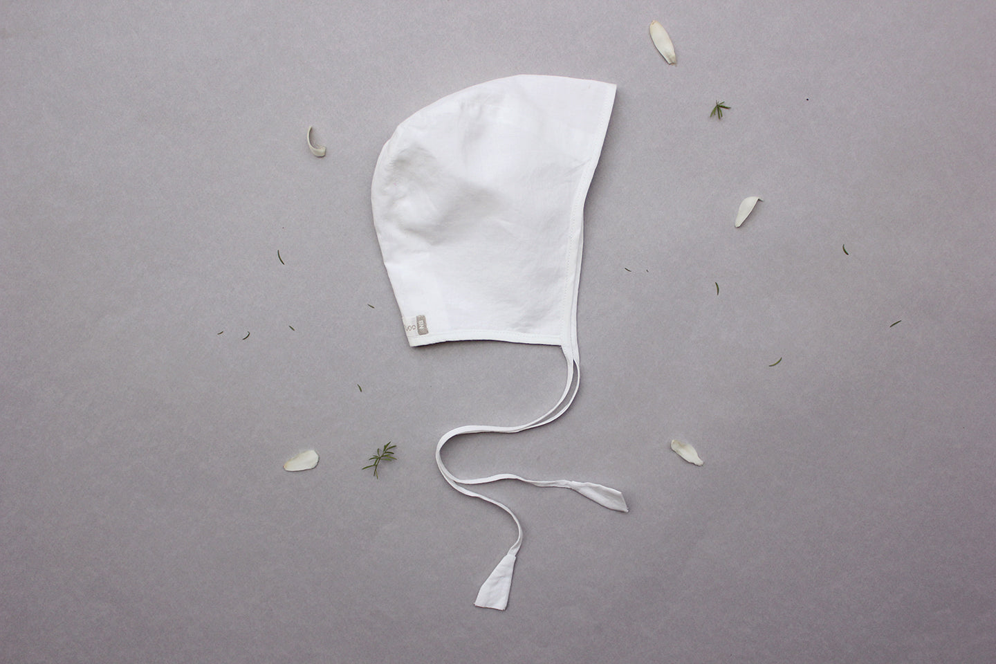 Milky White Muslin Bonnet Baby Cap