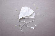 Milky White Muslin Bonnet Baby Cap