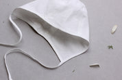 Milky White Muslin Bonnet Baby Cap