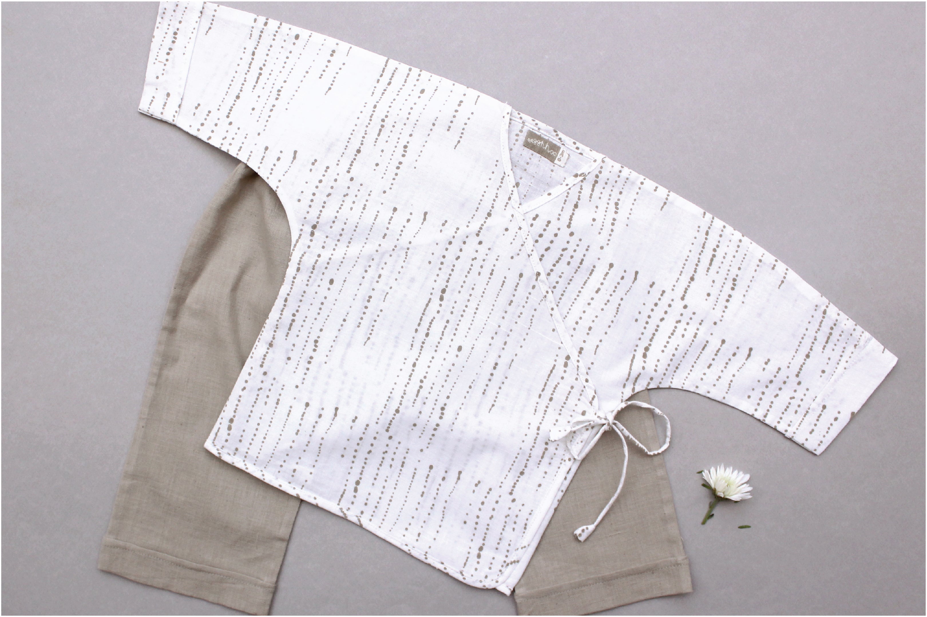 Humming Dots Summer Baby Jhabla & Pant Set