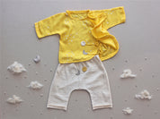 Tisya - Maheshwari Silk Baby Jhabla & Organic Cotton Pants Set