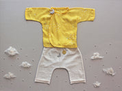 Tisya - Maheshwari Silk Baby Jhabla & Organic Cotton Pants Set