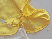 Tisya - Maheshwari Silk Baby Jhabla & Organic Cotton Pants Set