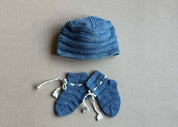 Indigo Merino Wool Cap & Socks Set