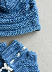 Indigo Merino Wool Cap & Socks Set