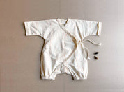 Humming Dots Baby Poplin Romper - Orange