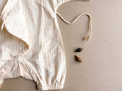 Humming Dots Baby Poplin Romper - Orange