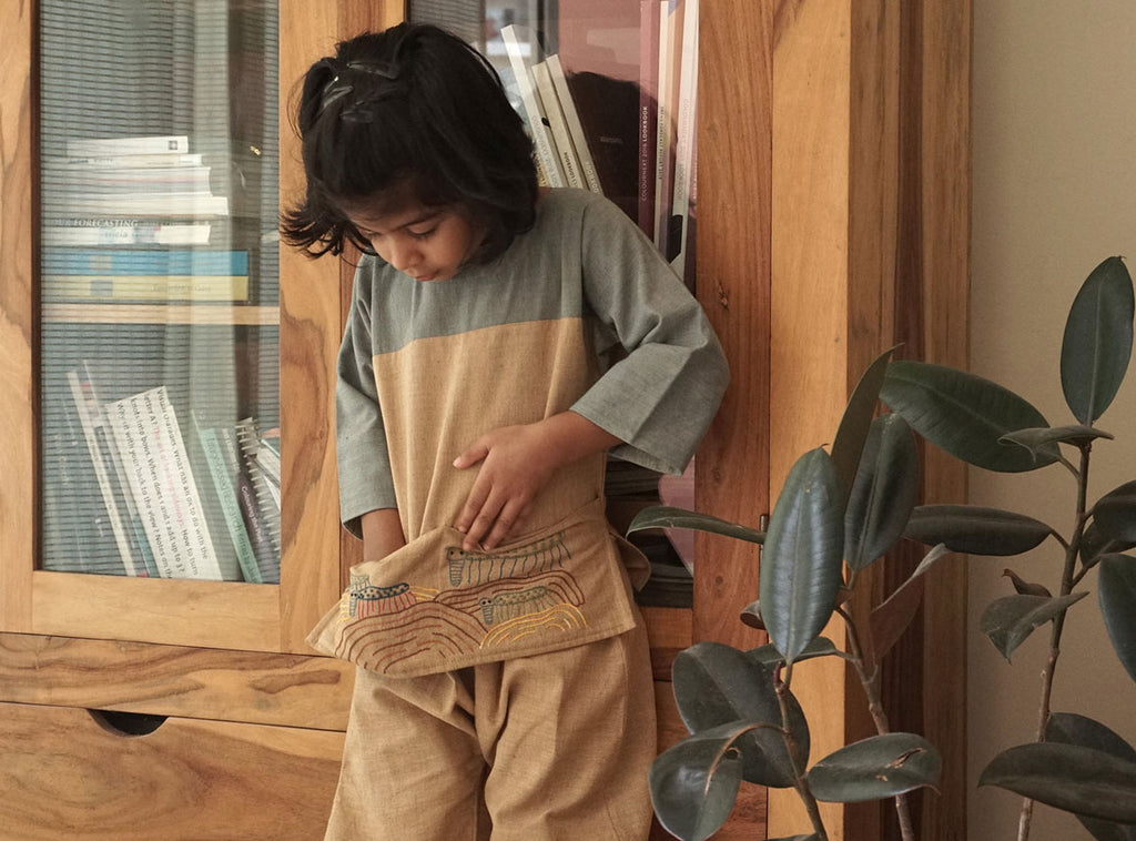 Aagghhoo-Artisanal & Festive Collection 'Poochchi Kano' Toddler Shirt