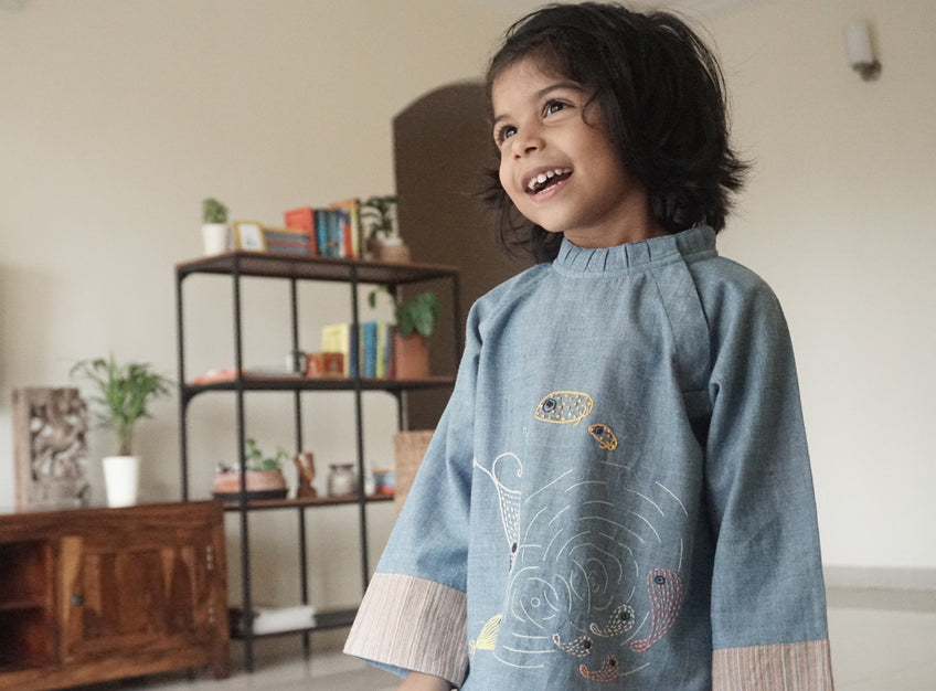 'To be a Fish' Raglan Full Sleeve Toddler T-Shirt