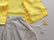 Magha- Yellow Drawstring Baby/Toddler Shirt and Pants Set