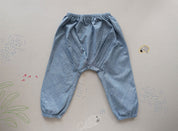 Indigo Denim Bum Pleat Pants