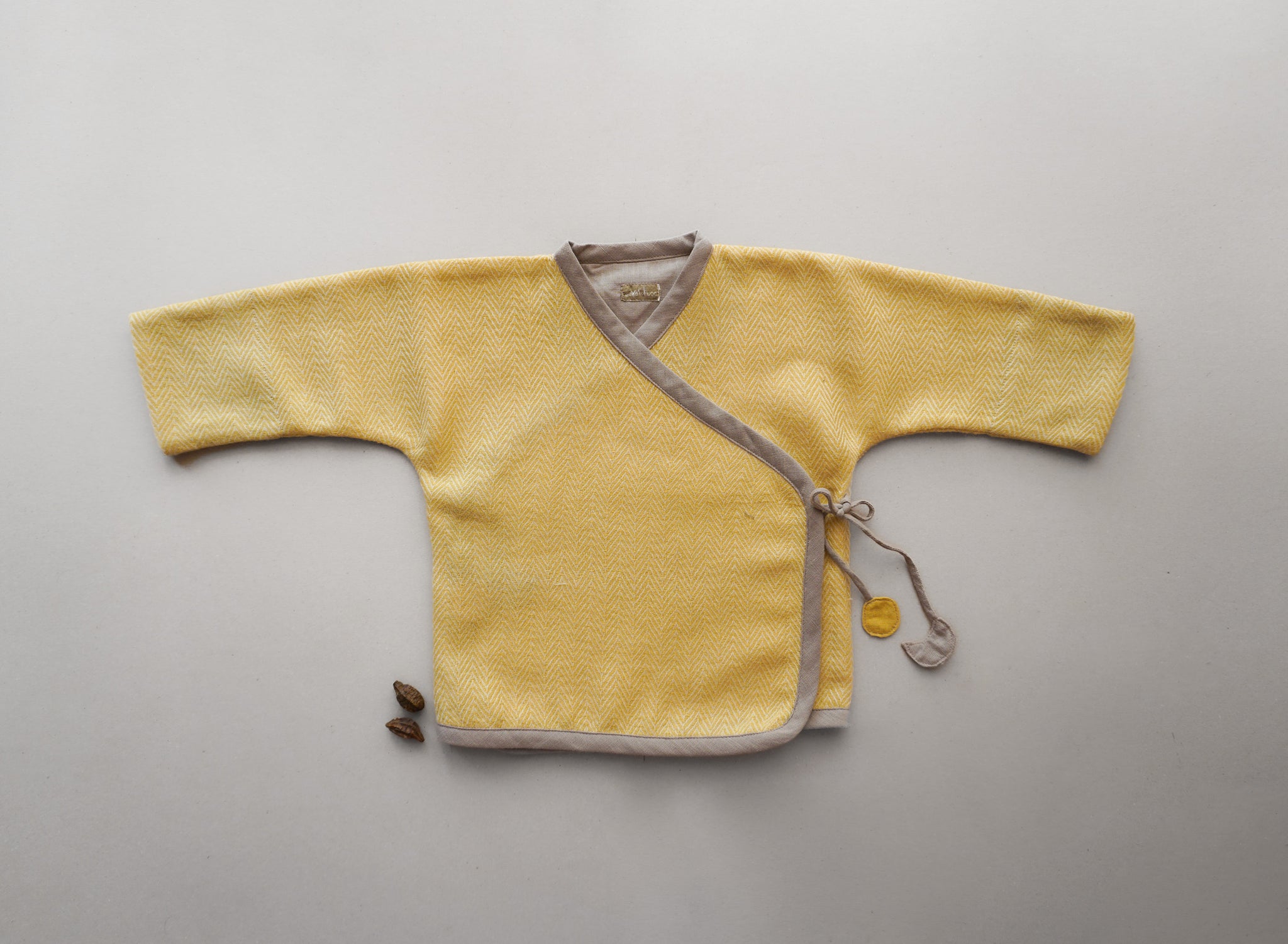 Vintage Wool Wrap - Baby Sweater - Yellow