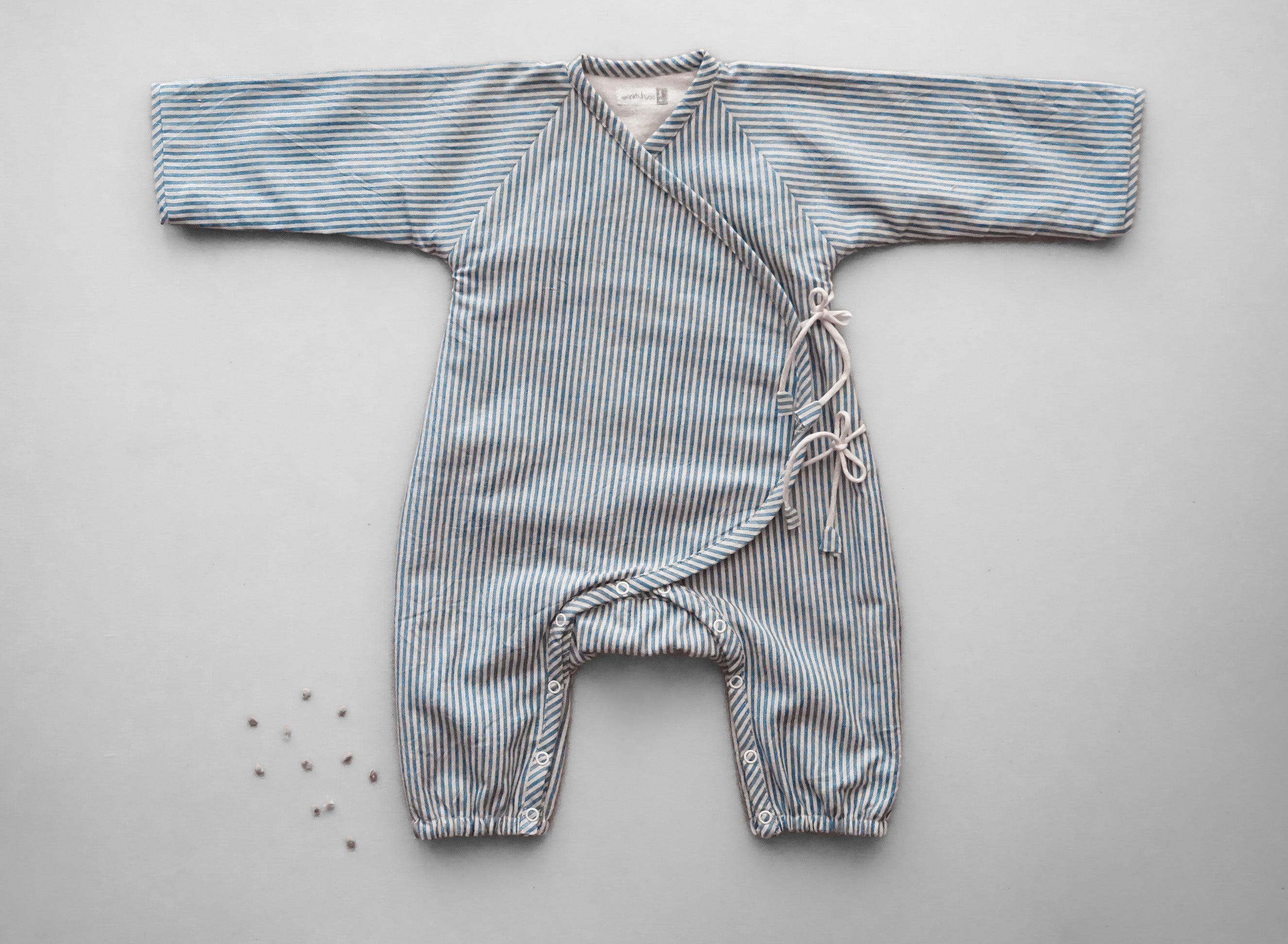 Snuggle up Winter Comfort-Suit - Blue & Off white stripes