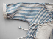 Snuggle up Winter Comfort-Suit - Blue & Off white stripes