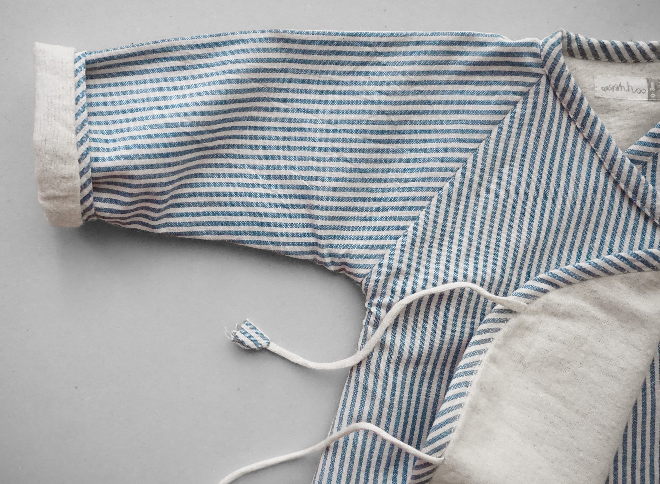Snuggle up Winter Comfort-Suit - Blue & Off white stripes
