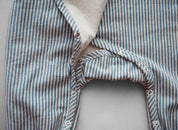 Snuggle up Winter Comfort-Suit - Blue & Off white stripes
