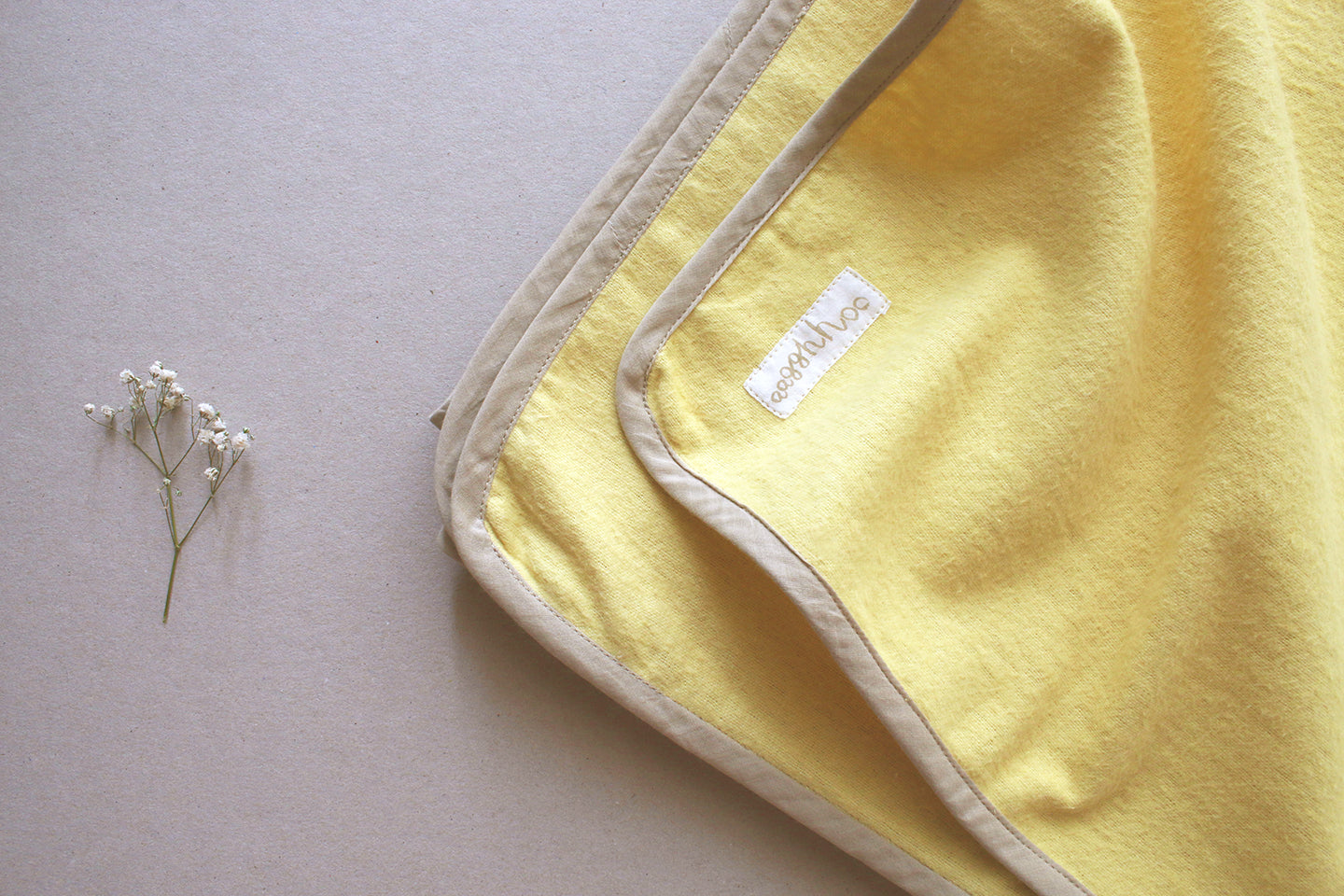 Turmeric Yellow Cotton Flannel Baby/Toddler Blanket