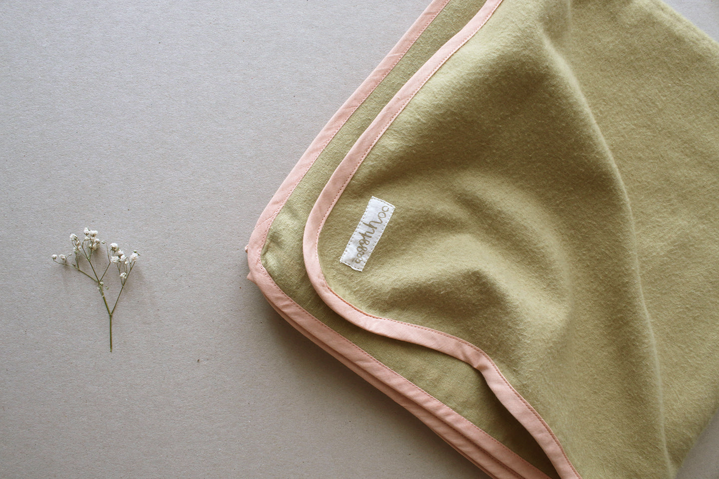Leaf Green Cotton Flannel Baby/Toddler Blanket
