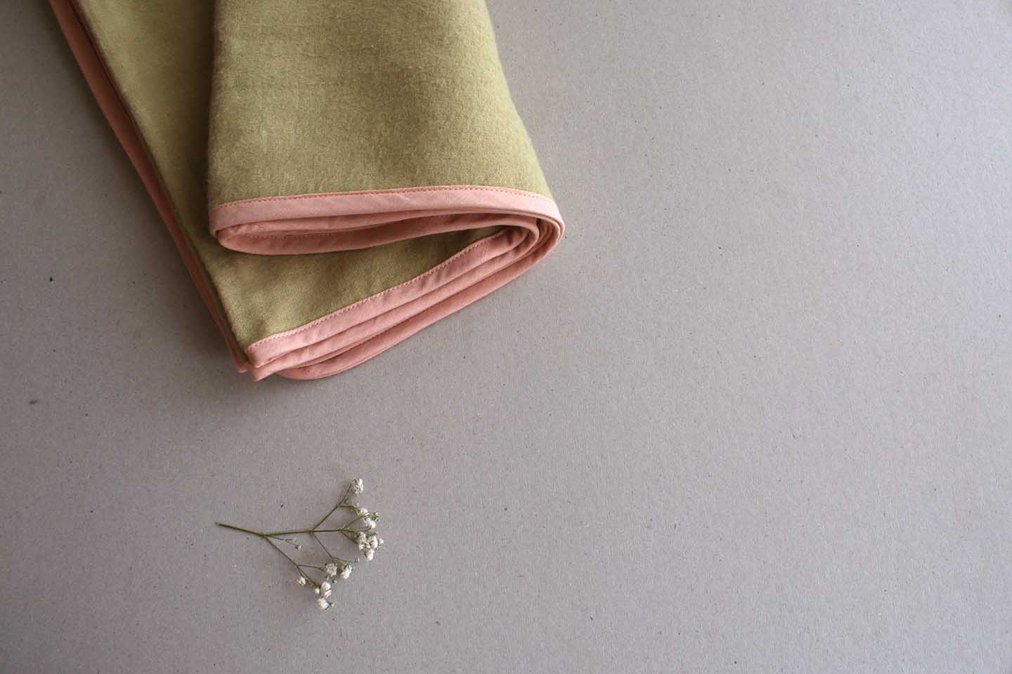 Leaf Green Cotton Flannel Baby/Toddler Blanket