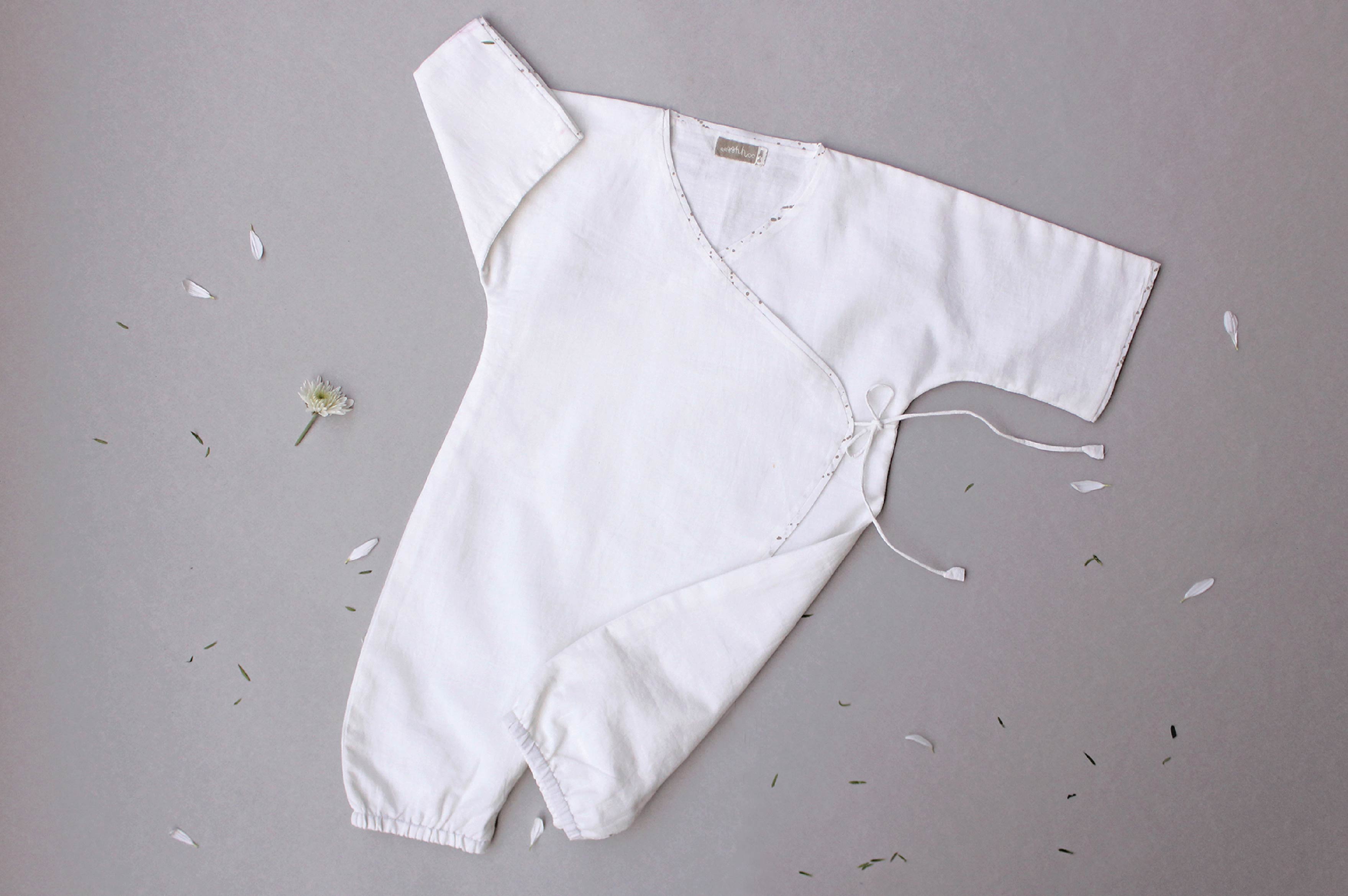 Milky White Baby Romper